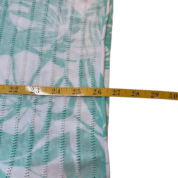 Tommy Bahama Lets Be Fronds Pima Cotton BoatNeck Leaf Sweater Green White Medium - Picture 9 of 9